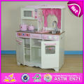2014 Kids Toy Wooden Kitchen Toy Cookin Set, Hot Sale Wooden Role Play Toy Kitchen Set Mini Furniture Set W10c058
